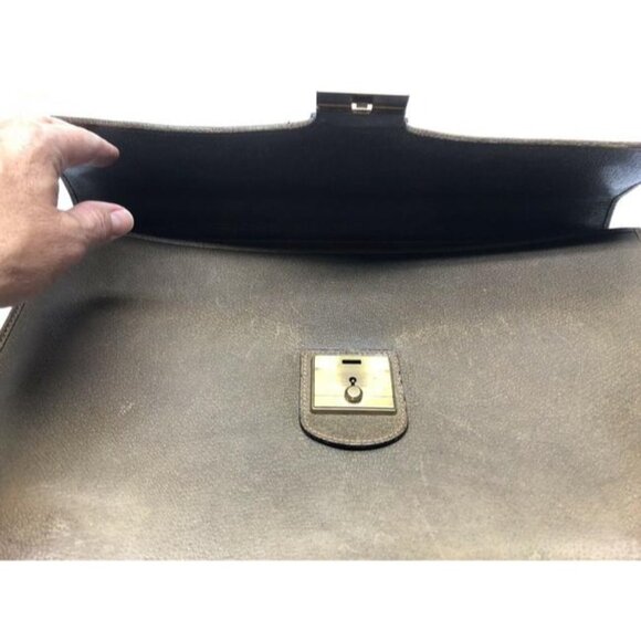 Gucci GG Supreme Brown Leather Briefcase/Portfolio - Picture 4 of 12